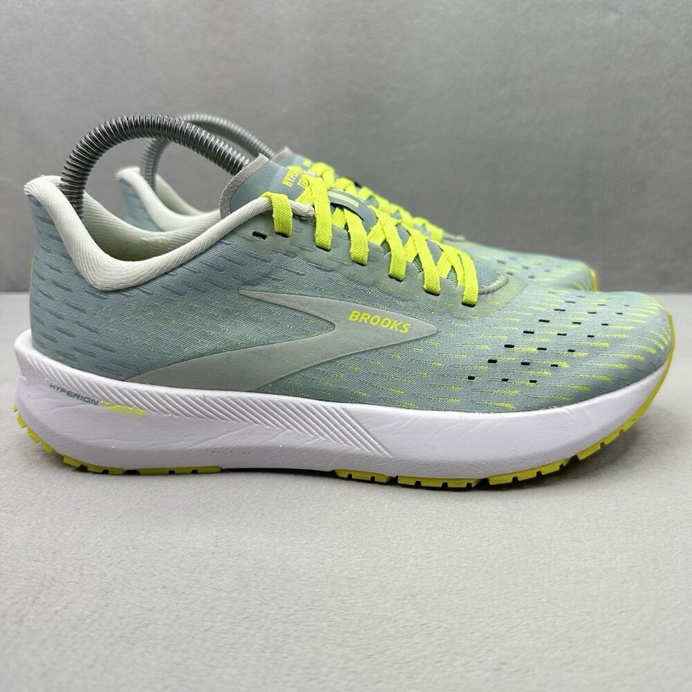 Womens Size 7.5 (B) Brooks Hyperion Tempo Shoes Blue Aqua Nightlife Running EUC